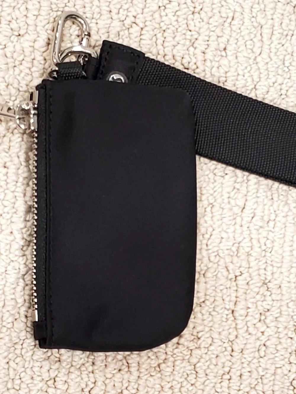 Lululemon Nylon Zip Pouch, Clip, Wrist Strap, Black, Back To School! NWOT